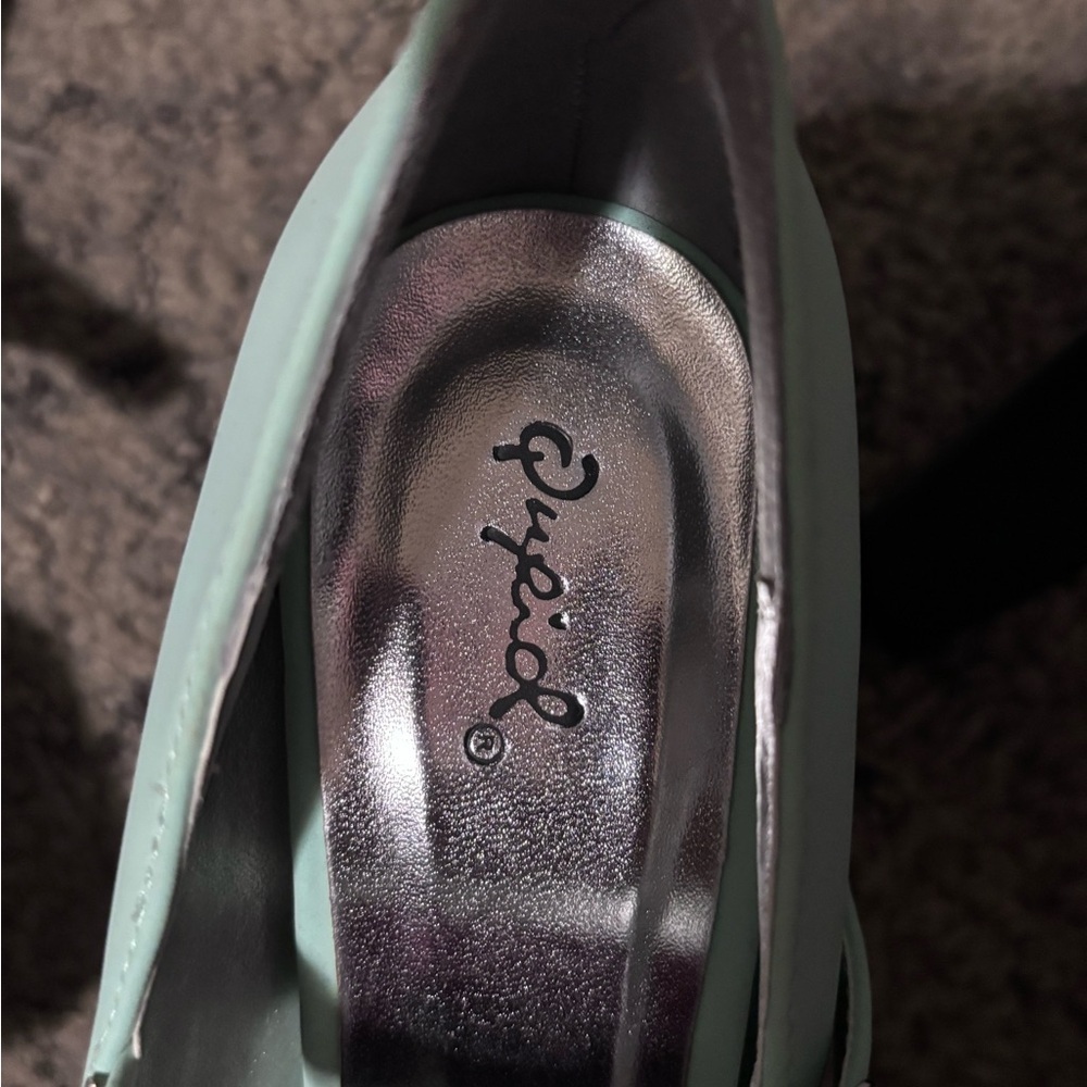 QUPID teal heels size 9 NWOT - Picture 7 of 9